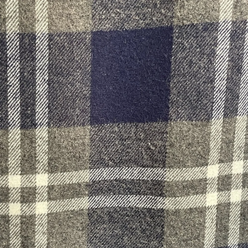 Lucky Brand Sherpa-Lined Plaid Flannel Jacket - Blue and Gray, Size Men’s Large - Picture 12 of 15